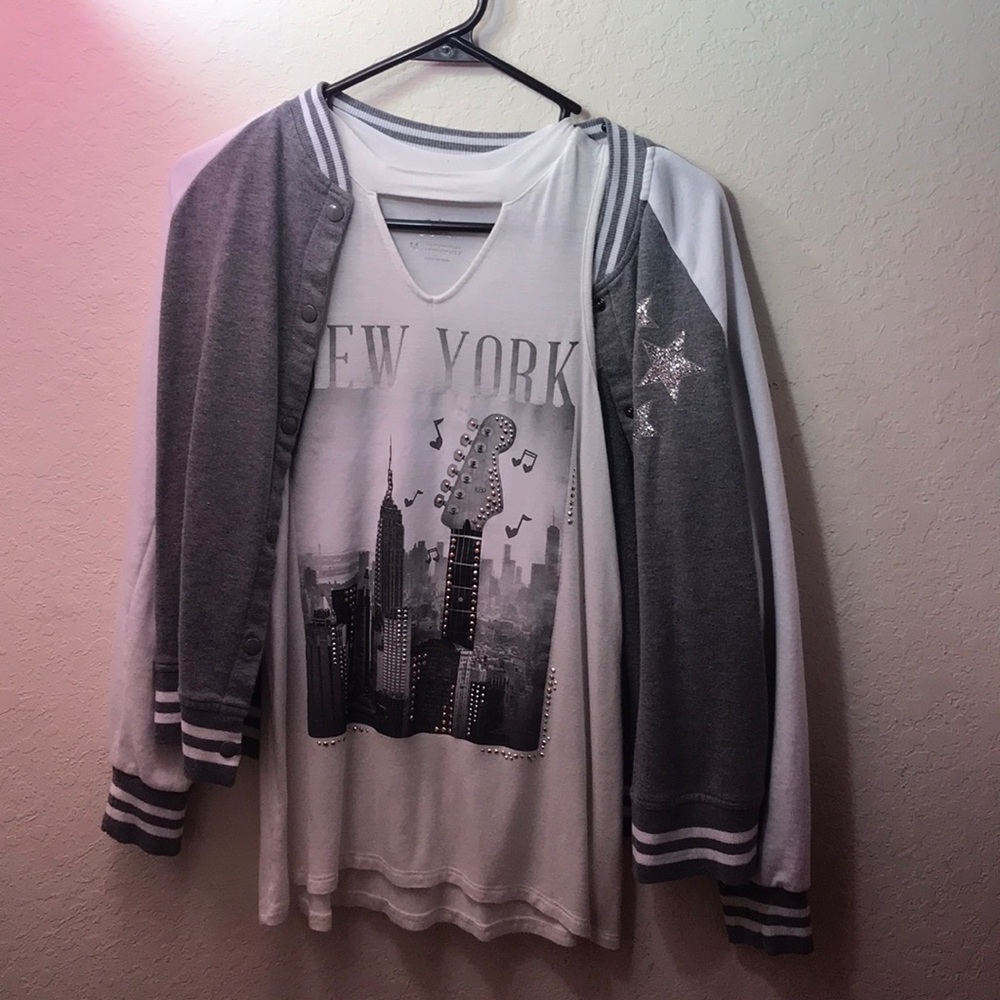 Kids matching tank top and jacket